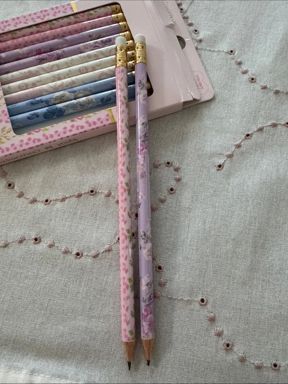 LoveShackFancy Pencils & Erasers set